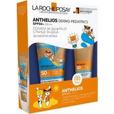 La Roche-Posay Anthelios Комплект - Слънцезащитен лосион и Мляко за деца, SPF 50+, 200 + 75 ml (Лимитирано) -1