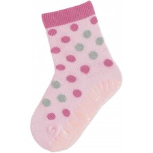 Летни детски чорапи със силиконова подметка Sterntaler - 25/26, 3-4 години, розови с точки -1