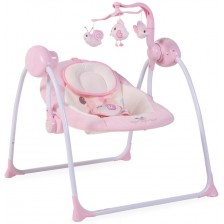 Бебешка електрическа люлка Cangaroo - Baby Swing +, розова -1