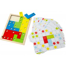 Логическа игра Smart Baby - Подреждане на цветни фигури по шаблон -1