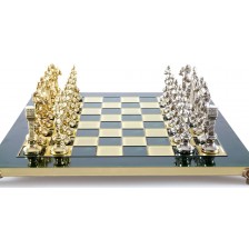 Луксозен шах Manopoulos - Ренесанс, зелени полета, 36 x 36 cm -1
