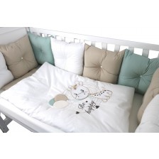 Луксозен спален комплект Bambino Casa - Pillows beige, 12 части -1