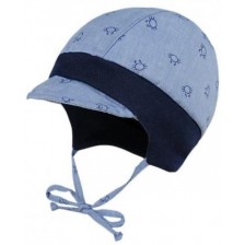 Лятна шапка тип каскет Maximo - Синя, рак, размер 37 -1