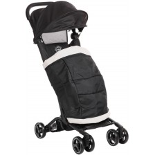 Лятна бебешка количка Zizito - Luka, с покривало за крачета, черна