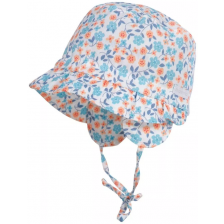 Лятна шапка с периферия UPF50+ Maximo - Цветя, синя, размер 39, 2-3 м -1