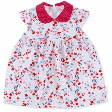 Лятна бебешка рокля Sterntaler - На цветя, 68 cm, 5-6 месеца, бяла