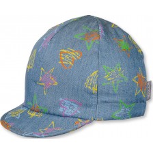 Лятна детска шапка с UV 50+ защита Sterntaler - На звезди, 53 cm, 2-4 години -1