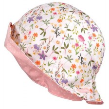 Лятна шапка с периферия Maximo - Цветя, UPF30, размер 49 -1