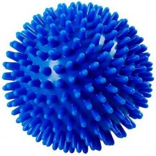 Масажна топка Maxima - 85 mm, плътна с бодлички, синя