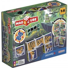 Магнитни кубчета Geomag - Животни от джунглата, 6 части -1