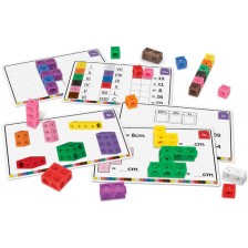 Математически кубчета за сглобяване Learning Resources - Stem, 100 части -1
