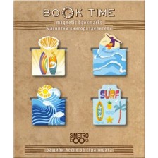 Магнитни книгоразделители Simetro - Book Time, Сърф и море
