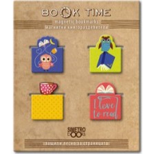 Магнитни книгоразделители Simetro Book Time - Бухали и четене -1
