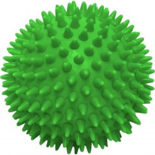 Масажна топка Maxima - 70 mm, плътна с бодлички, зелена