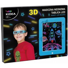 Магическа LED неонова дъска Kidea - синя, за 3D изображения