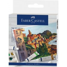 Маслени бои Faber-Castell - 24 цвята, 9 ml