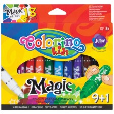 Магически флумастери Colorino Kids - 9 + 1 броя