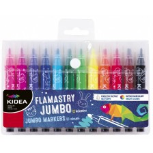 Маркери Kidea - Jumbo, 12 цвята -1