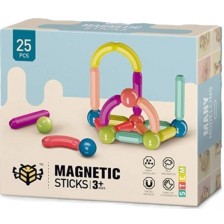 Магнитен конструктор Smart Baby - С топчета и пръчки, 25 части -1