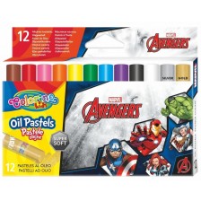 Маслени пастели Colorino - Marvel Avengers, 12 цвята -1