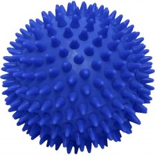 Масажна топка Maxima - 70 mm, плътна с бодлички, синя