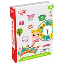 Магнитна книга Tooky toy - Научи да познаваш часовника и времето