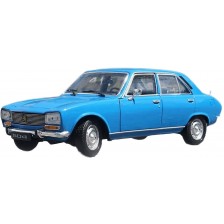 Метална кола Welly - 1975 Peugeot 504, синя, 1:24 -1