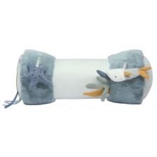 Мека играчка Mamas & Papas - Tummy Time Roll, Welcome to the world, Blue -1