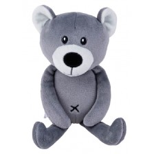 Мека играчка за гушкане Bali Bazoo - Teddy Bear, 20 cm, тъмносива -1
