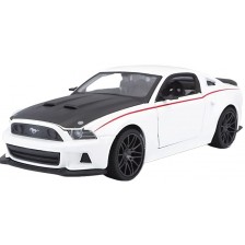 Метална кола Maisto Special Edition - Ford Mustang Street Racer 2014, бяла, 1:24 -1