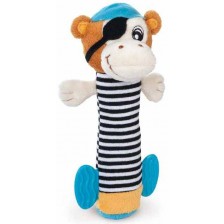 Мека играчка със свирка Canpol - Маймунка пират -1