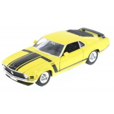 Метална кола Welly - Ford Mustang Boss, 1:24, жълта -1