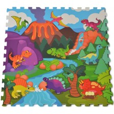 Мек пъзел за под с принт Moni Toys - Dino Park, 9 части -1