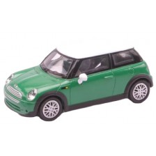 Метална количка Newray - Mini Cooper, зелена, 1:43