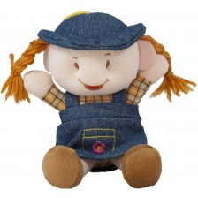 Мека кукла Амек Тойс - Момиче с дънкови дрехи, 12 cm