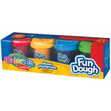 Мек пластилин Colorino Creative - Fun Dough, 4 цвята  -1