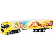Метална играчка Rappa - Камион на сладоледи, 1:87 -1