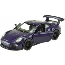 Метална количка Toi Toys Welly - Porsche GT 3, тъмнолилава