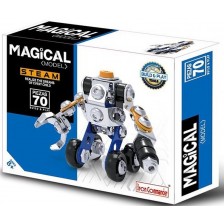 Метален конструктор Raya Toys - Magical Model, робот, 70 части