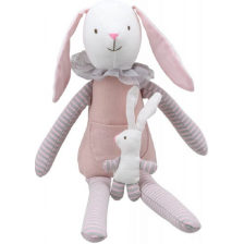 Мека куклa The Puppet Company - Зайче с бебе, 30 cm
