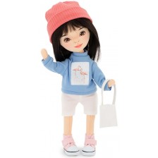 Мека кукла Orange Toys Sweet Sisters - Лилу със светлосин пуловер, 32 cm