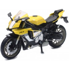 Метален мотоциклет Newray - Yamaha YZF-1, 1:12, жълт