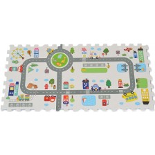 Мек пъзел за под с принт Moni Toys - Road Track, 8 части -1