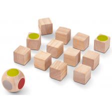 Мемо игра с дървени кубчета PlanToys  - Запомни цветовете