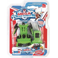 Метална играчка RS Toys - Мини трансформер, зелен багер -1