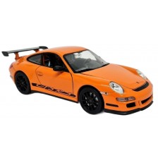 Метална кола Welly - Porsche 911 GT3, 1:24, оранжева