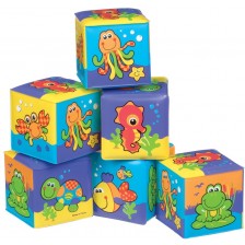 Меки кубчета за баня Playgro, 6 броя