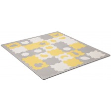 Меко килимче за игра KinderKraft - Luno Shapes,  жълто -1