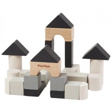 Мини комплект дървени кубчета PlanToys, 24 броя 