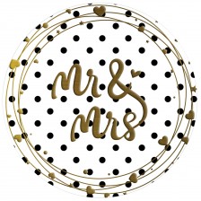 Табелка-картичка - Mr & Mrs